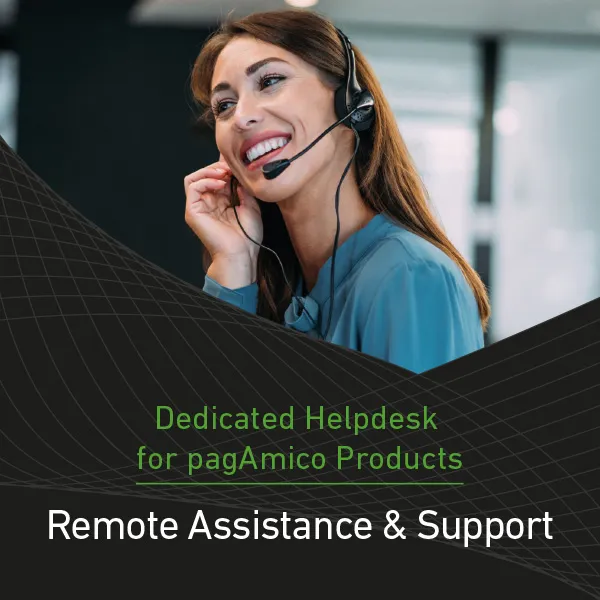 Remote assistance & support – dedicated helpdesk for pagAmico products