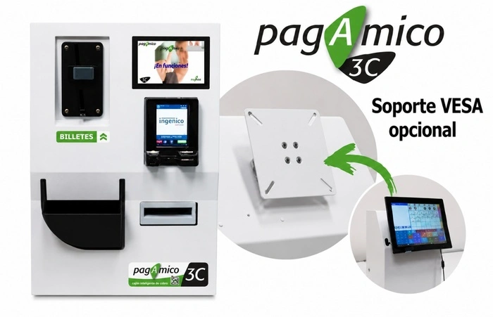 pagAmico 3C - cajón inteligente de cobro compatible con VESA